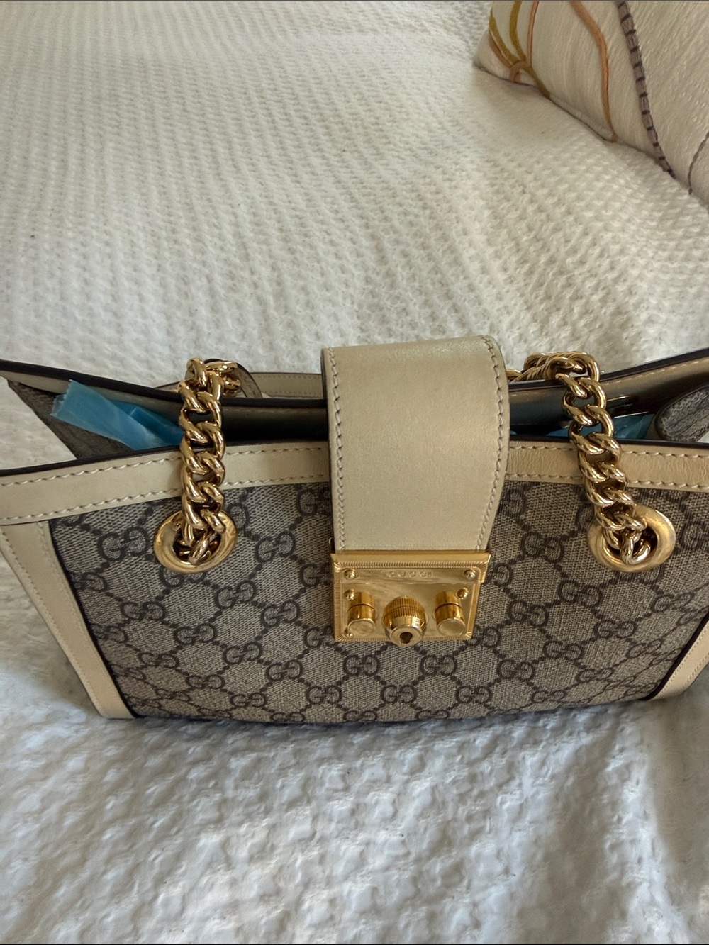 Authentic Gucci GG Supreme Padlock Shoulder Bag - Picture 5 of 14